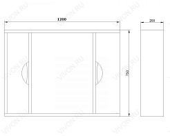 Водолей Зеркальный шкаф "Габи 120" венге/белый – фотография-2